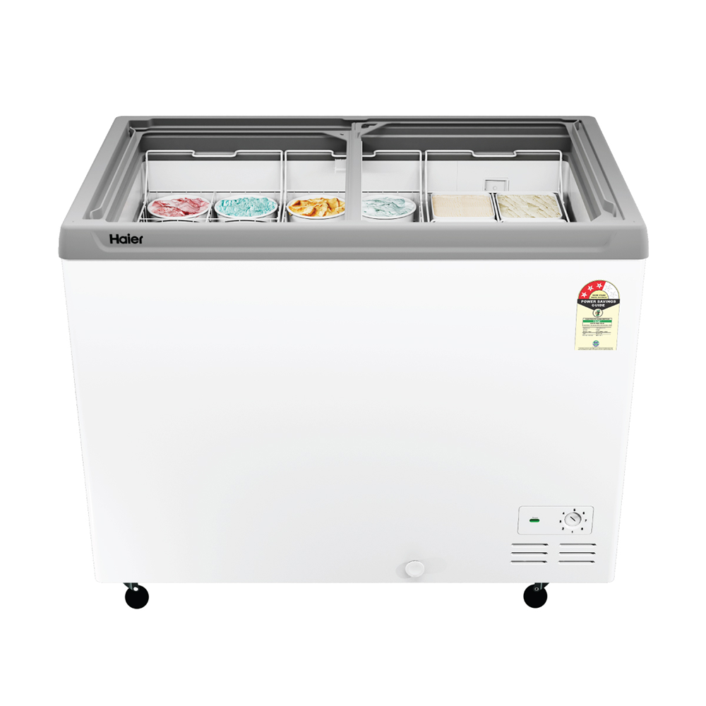 Haier 575L Glass Top Deep Freezer with LED| 2026 STAR Rating (White)